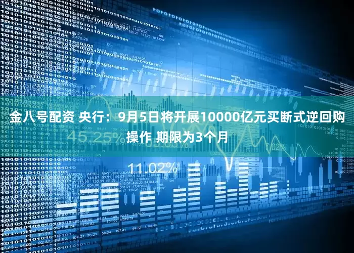 金八号配资 央行：9月5日将开展10000亿元买断式逆回购操作 期限为3个月